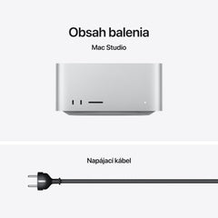 Mac Studio: Apple M5 Max čip s 18-jadrovým CPU a 40-jadrovým GPU, 128 GB jednotnej pamäte, 8TB SSD úložisko – strieborný