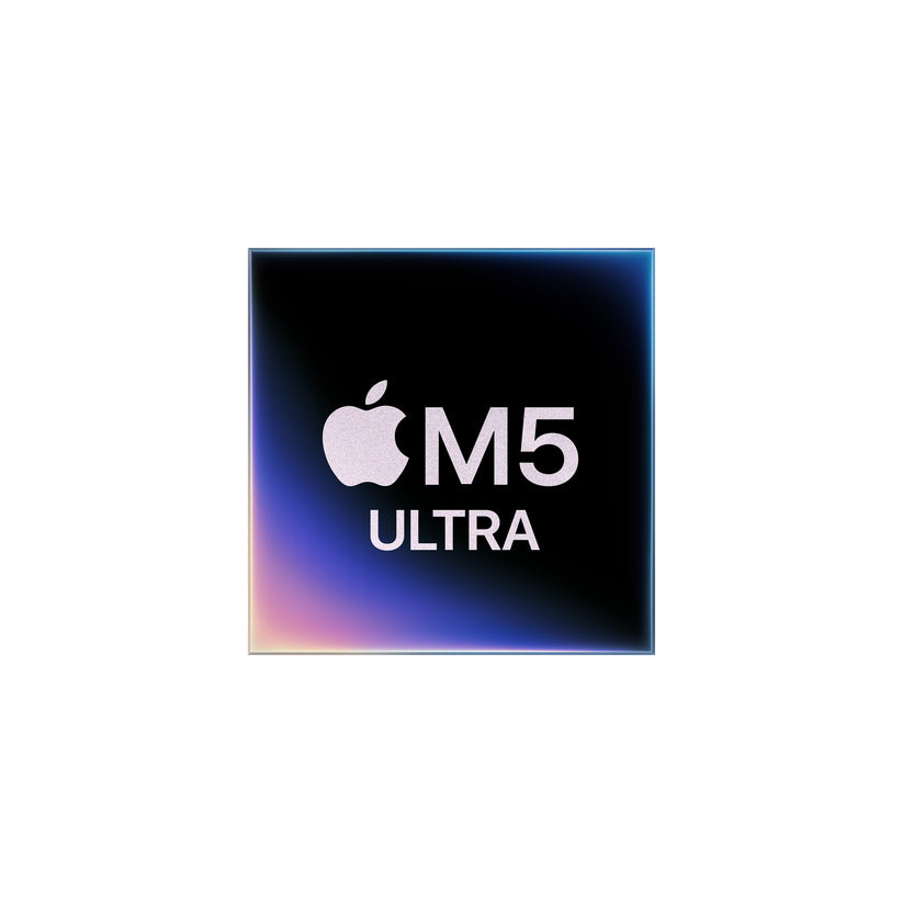 Mac Studio: Apple M5 Ultra čip s 30-jadrovým CPU a 64-jadrovým GPU, 256 GB jednotnej pamäte, 16TB SSD úložisko – strieborný
