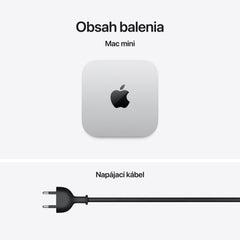 Mac mini: Apple M6 čip s 12-jadrovým CPU a 12-jadrovým GPU, 32 GB jednotnej pamäte, 2TB SSD úložisko, 2,5-gigabitový Ethernet – strieborný
