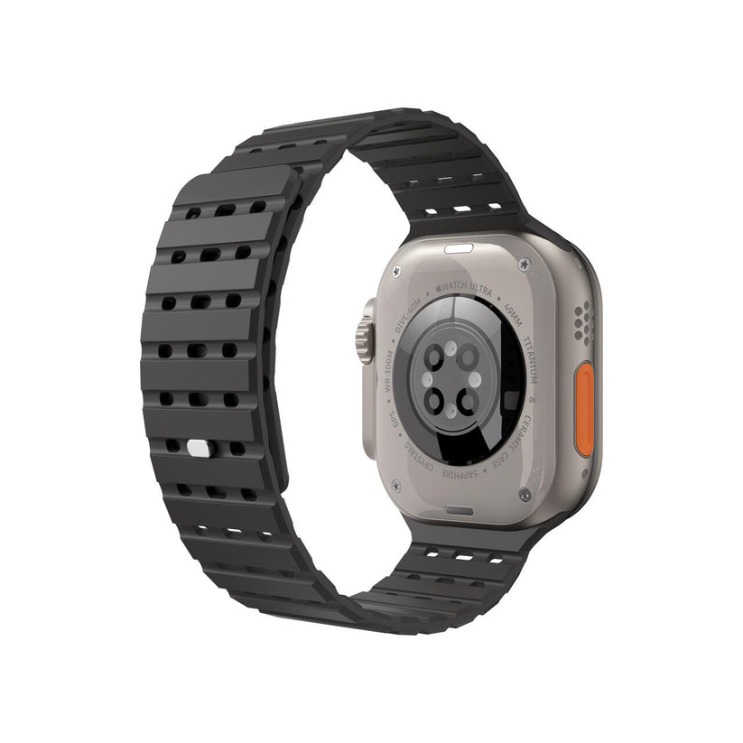 Silikónový remienok NextOne Silicone Strap pre Apple Watch 42/44/45/46/49 mm – čierny