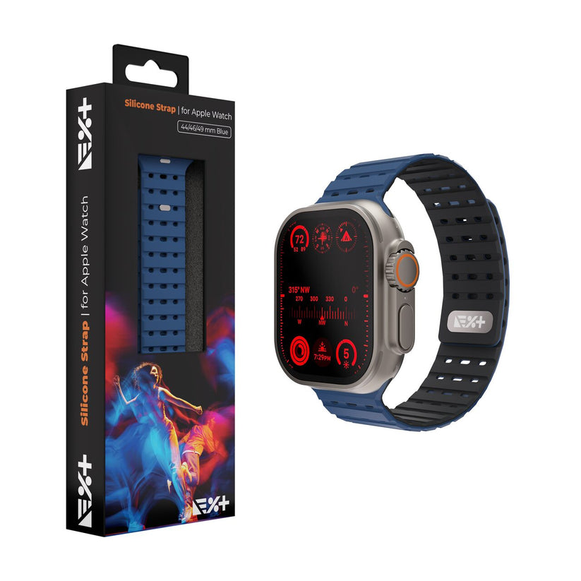 Silikónový remienok NextOne Silicone Strap pre Apple Watch 42/44/45/46/49 mm – modrý