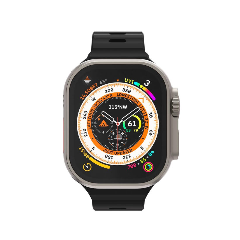 Silikónový remienok NextOne Silicone Active Band pre Apple Watch 42/44/45/46/49 mm – čierny - iSTYLE.sk