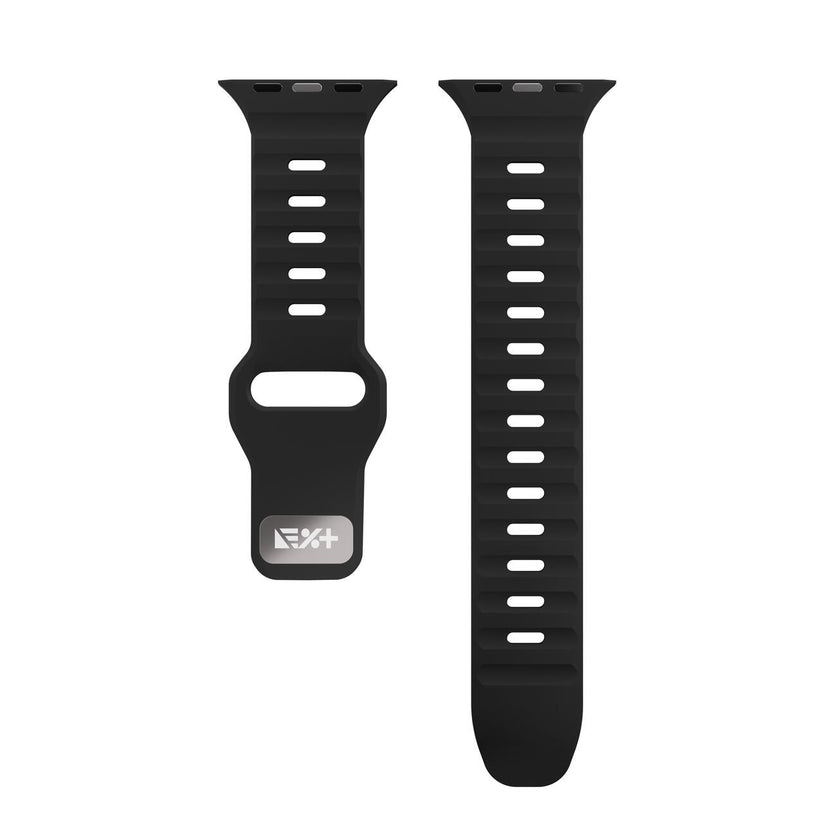 Silikónový remienok NextOne Silicone Active Band pre Apple Watch 42/44/45/46/49 mm – čierny - iSTYLE.sk