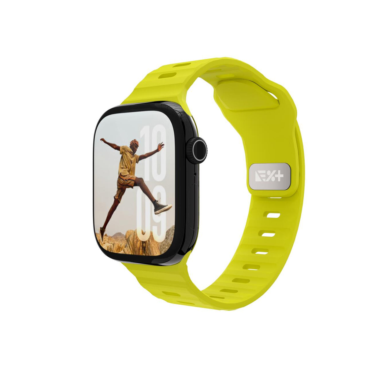 Silikónový remienok NextOne Silicone Active Band pre Apple Watch 38/40/41/42 mm – fluorescenčne žltý