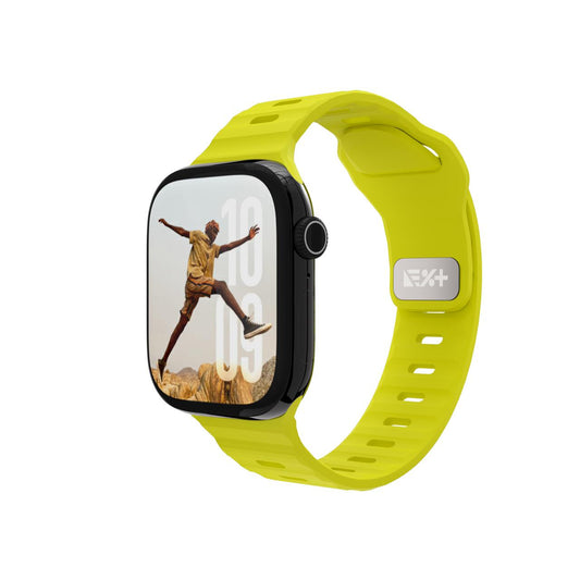 Silikónový remienok NextOne Silicone Active Band pre Apple Watch 38/40/41/42 mm – fluorescenčne žltý
