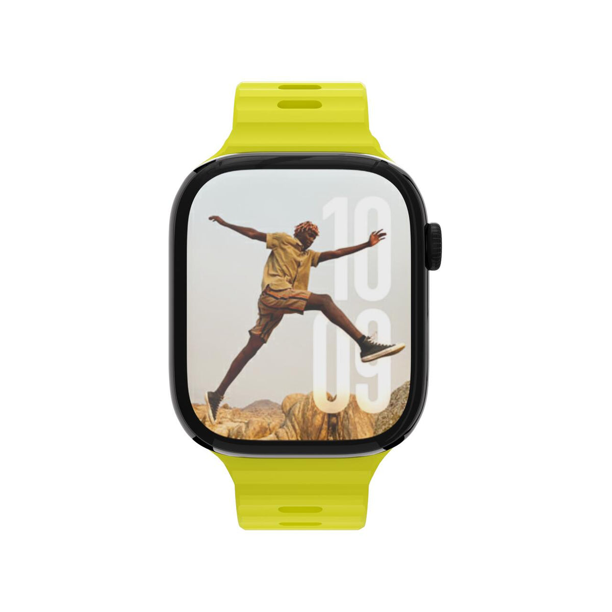 Silikónový remienok NextOne Silicone Active Band pre Apple Watch 38/40/41/42 mm – fluorescenčne žltý