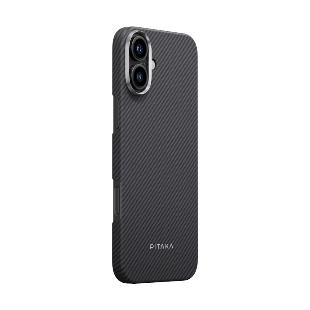 Kryt pre iPhone 16 Plus PitakaUltra-Slim - Black/Grey Twill - iSTYLE.sk