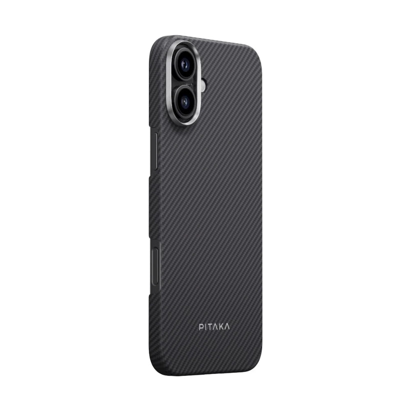 Kryt pre iPhone 16 Plus PitakaUltra-Slim - Black/Grey Twill - iSTYLE.sk