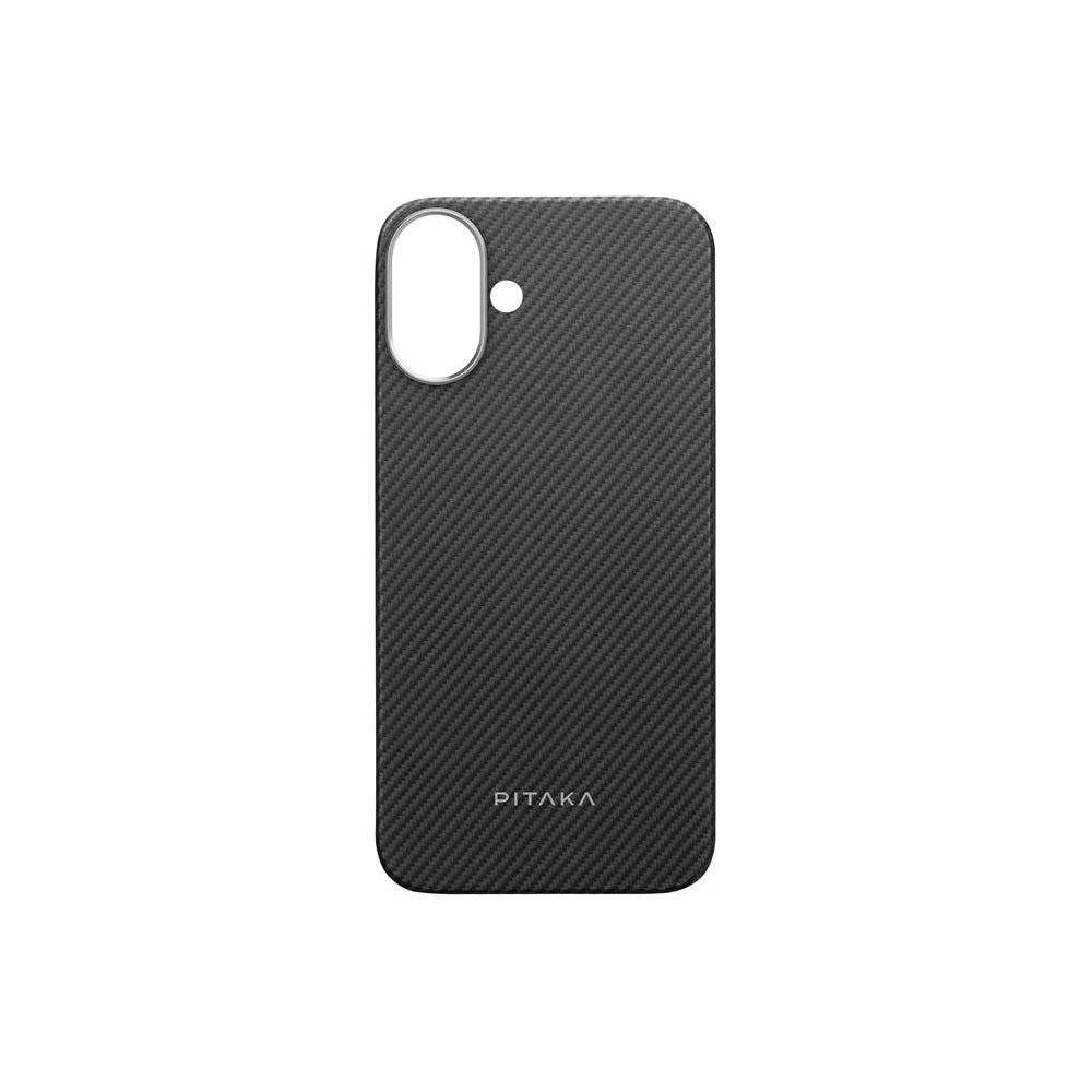 Kryt pre iPhone 16 Plus PitakaUltra-Slim - Black/Grey Twill - iSTYLE.sk