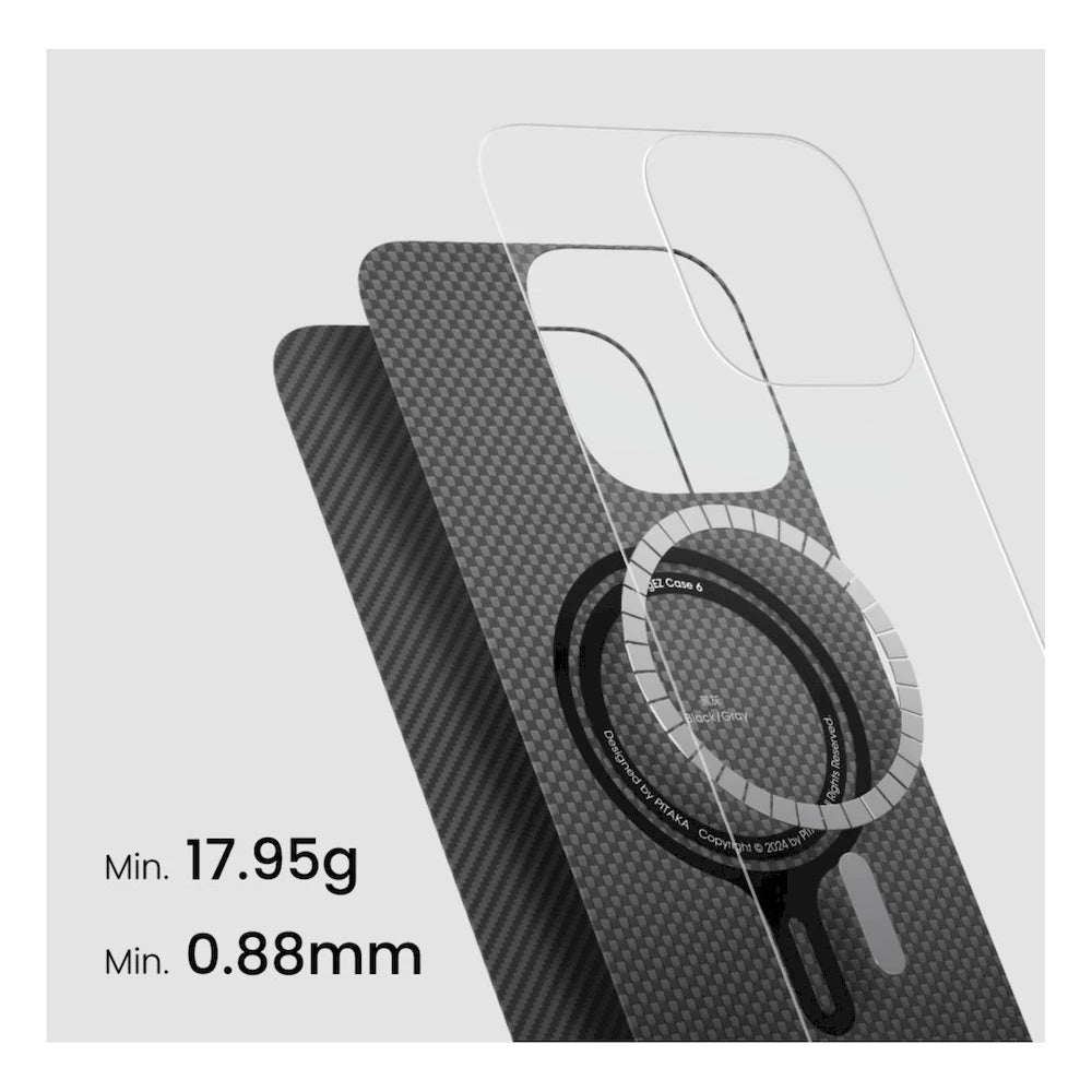 Kryt pre iPhone 16 Pro Max PitakaUltra-Slim - Black/Grey Twill - iSTYLE.sk