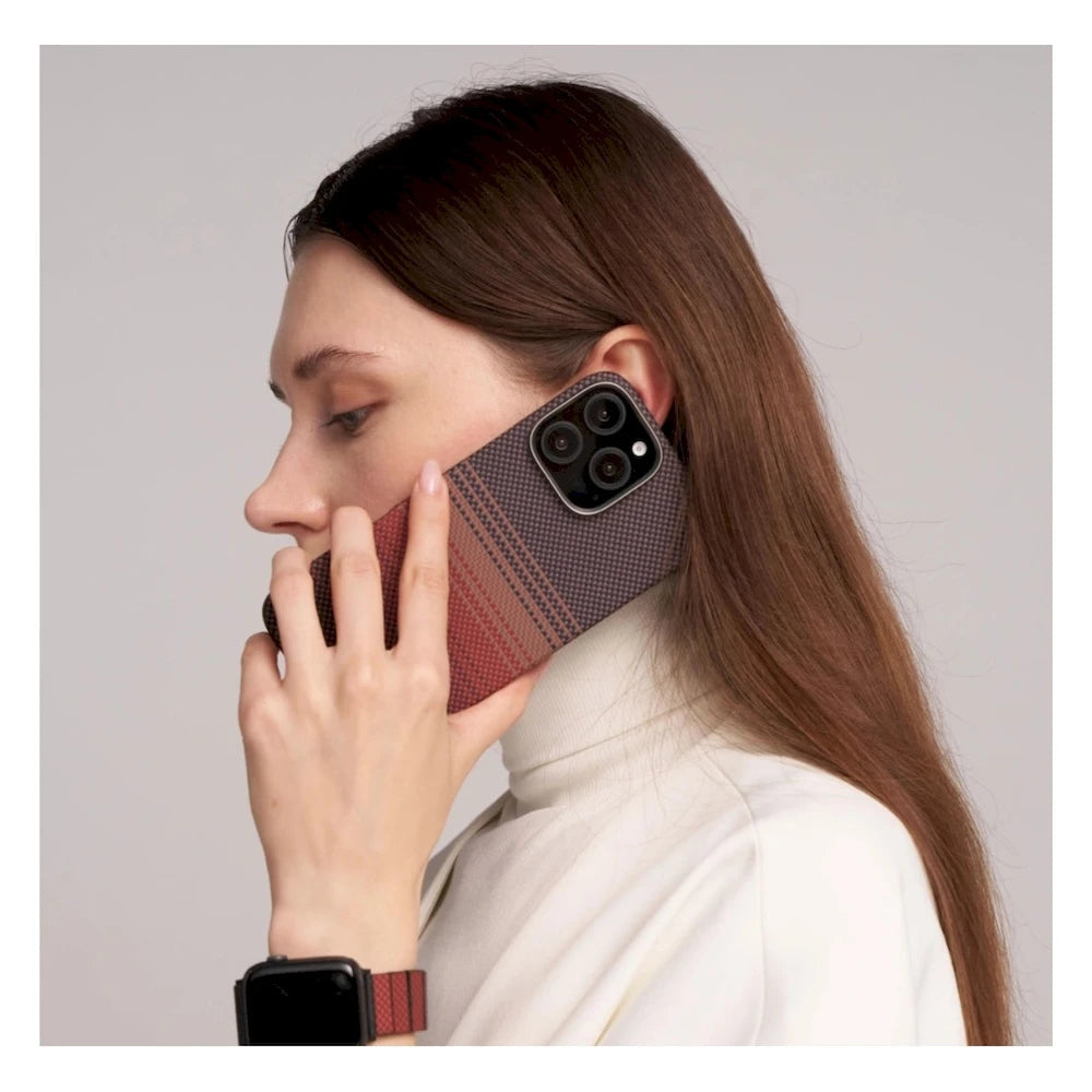 Kryt pre iPhone 16 Pro Max Pitaka Tactile Woven - Sunset - iSTYLE.sk