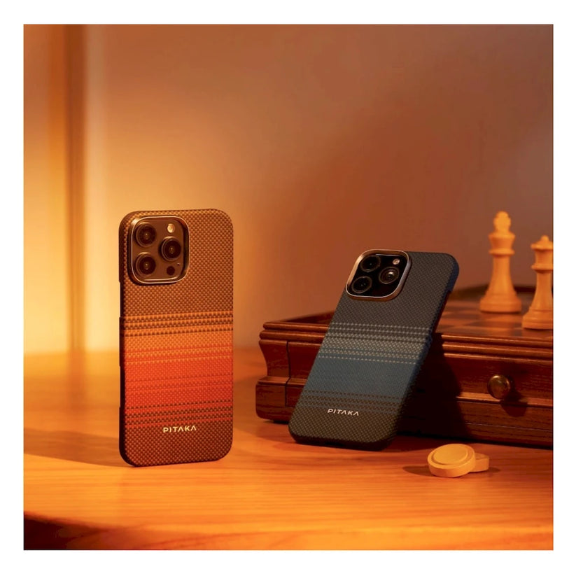 Kryt pre iPhone 16 Pro Max Pitaka Tactile Woven - Sunset - iSTYLE.sk