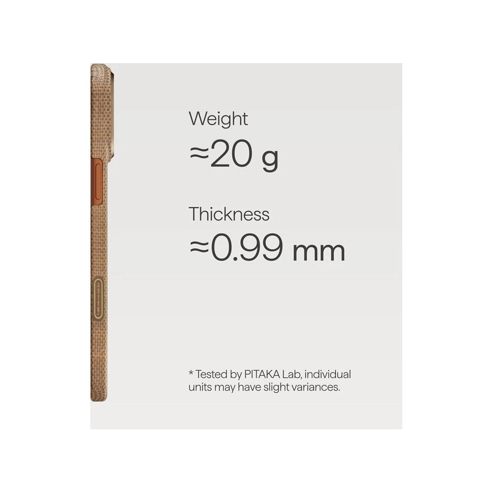 Kryt pre iPhone 17 Pro Max Pitaka Ultra-Slim Case MagSafe - Golden Glint - iSTYLE.sk