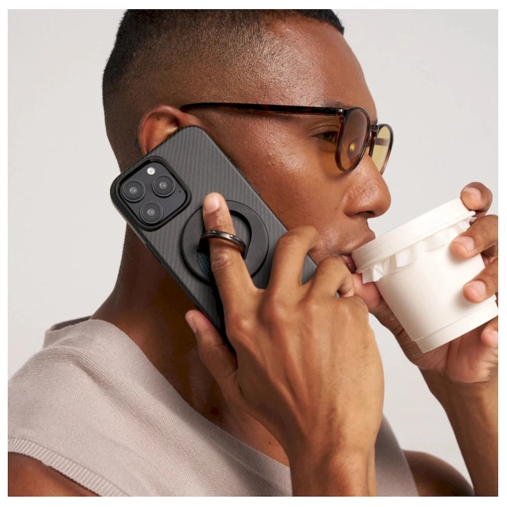 Kryt pre iPhone 16 Pro Max Pitaka Military-Grade Protective Case - Black/Grey Twill - iSTYLE.sk