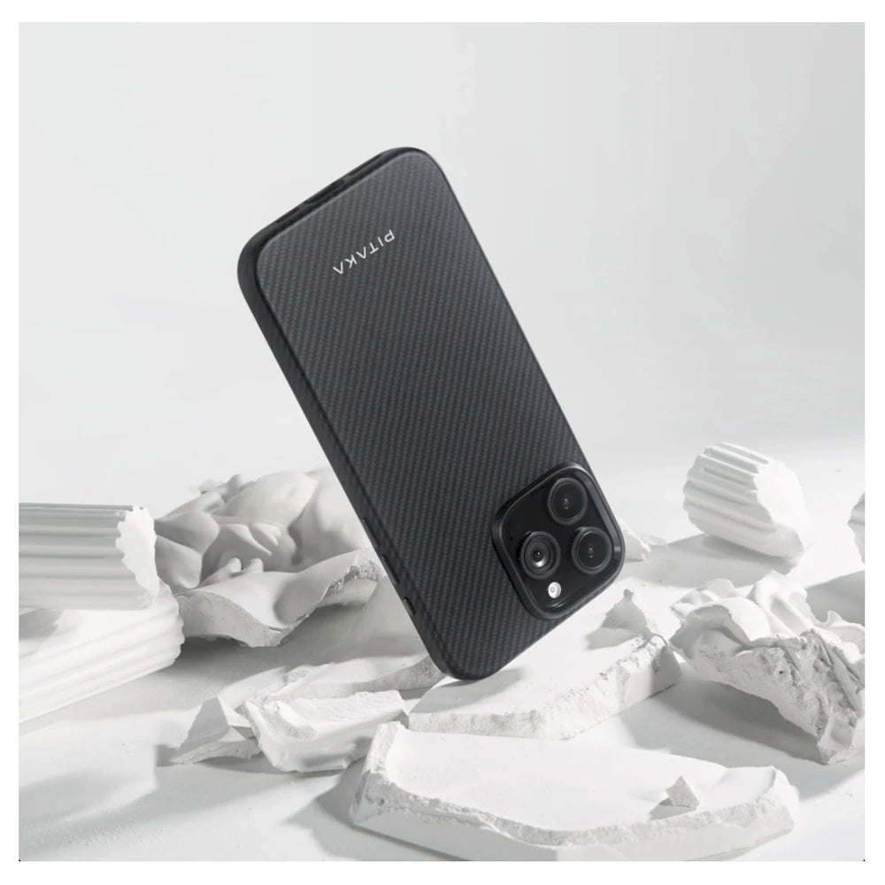 Kryt pre iPhone 16 Pro Max Pitaka Military-Grade Protective Case - Black/Grey Twill - iSTYLE.sk