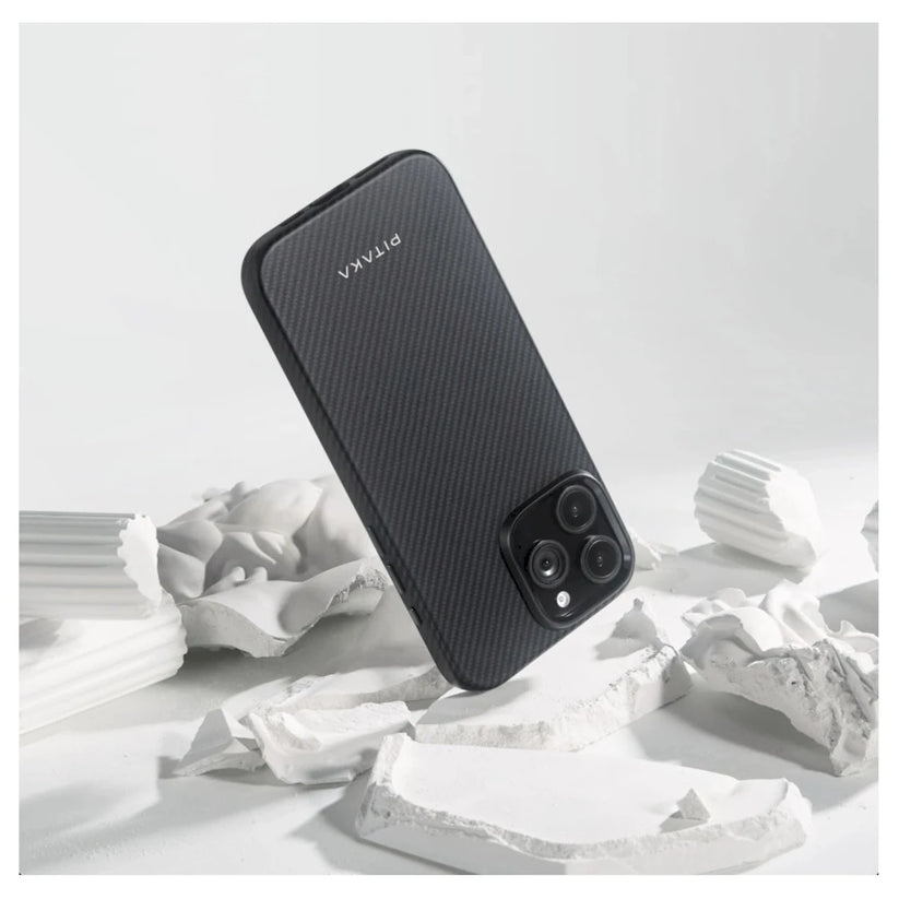 Kryt pre iPhone 16 Pro Max Pitaka Military-Grade Protective Case - Black/Grey Twill - iSTYLE.sk