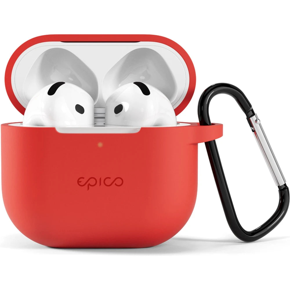 Epico odolný silikónový kryt pre Airpods 4 - červený