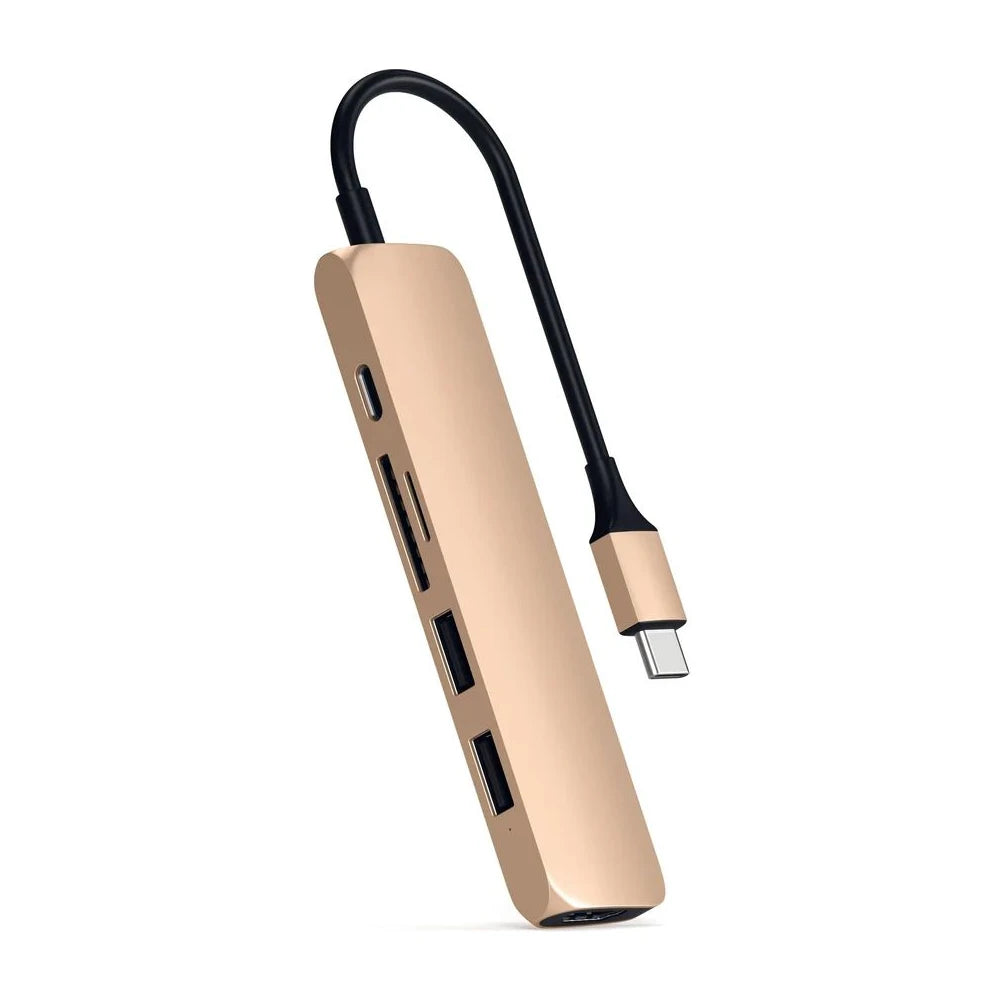 Satechi Slim Multimedia Adapter V2 - zlatý - iSTYLE.sk
