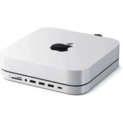 Hliníkový stojan a hub Satechi s konektorom Type-C pre Mac Mini s krytom na SSD - strieborný - iSTYLE.sk