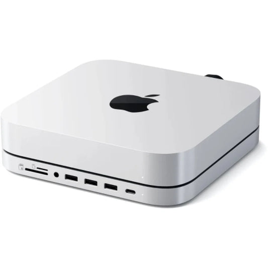 Hliníkový stojan a hub Satechi s konektorom Type-C pre Mac Mini s krytom na SSD - strieborný - iSTYLE.sk