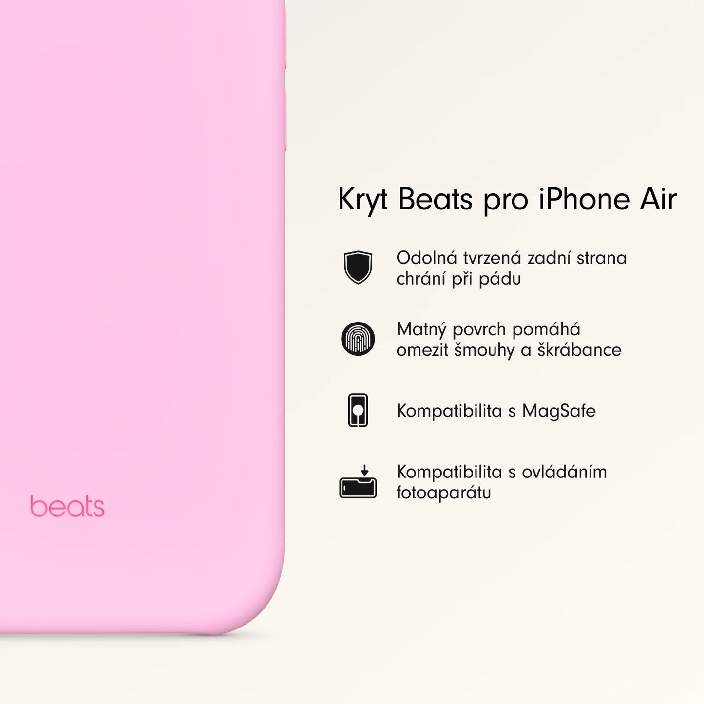 Kryt pre iPhone Air Beats s MagSafe a ovládačom fotoaparátu