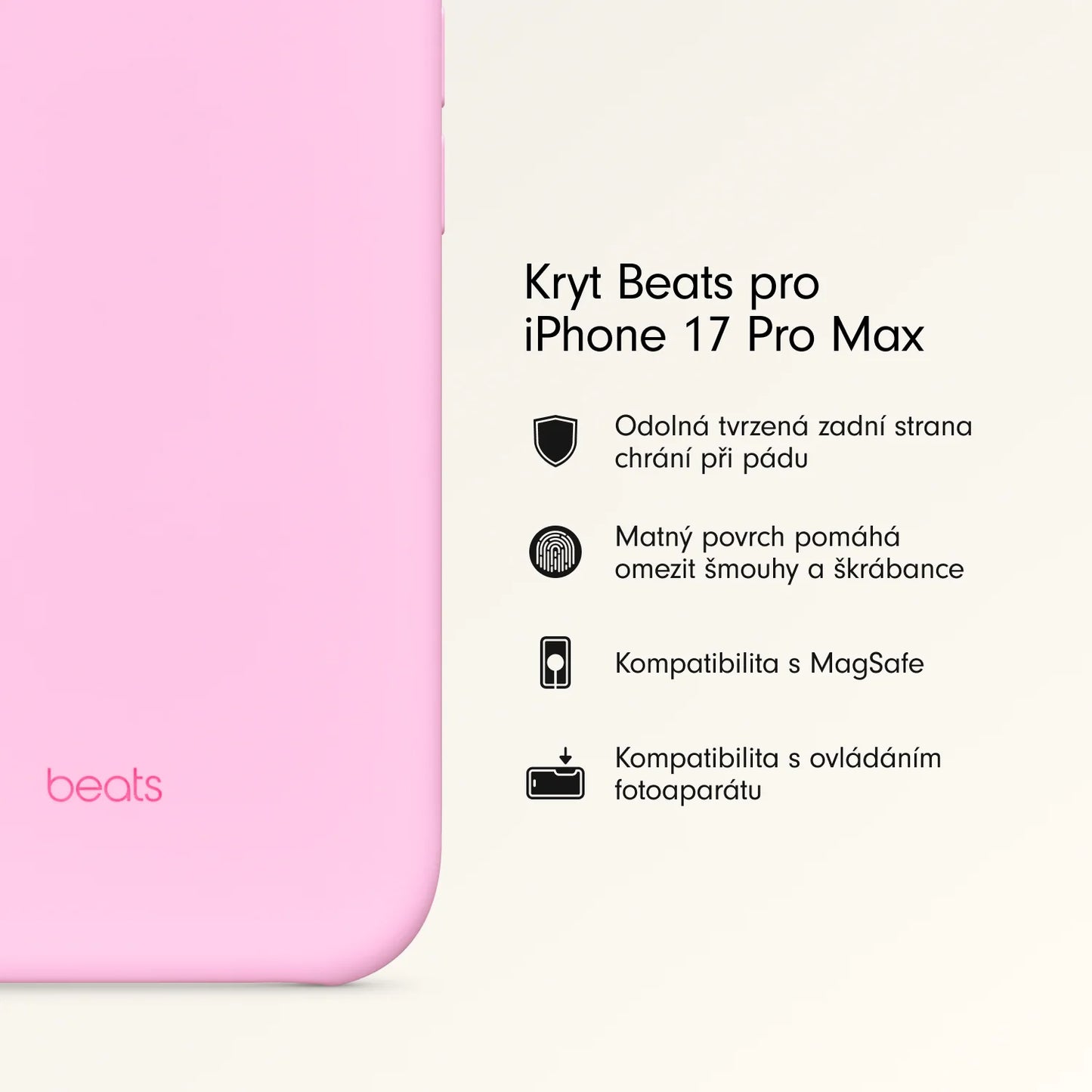 Kryt pre iPhone 17 Pro Max Beats s MagSafe a ovládačom fotoaparátu