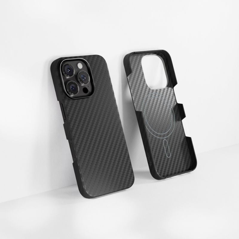 Kryt pre iPhone 16 Pro Epico Mag+ Carbon Case - čierny
