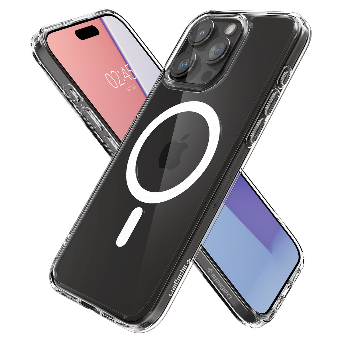 Spigen Crystal Hybrid MagSafe, white - iPhone 15 Pro