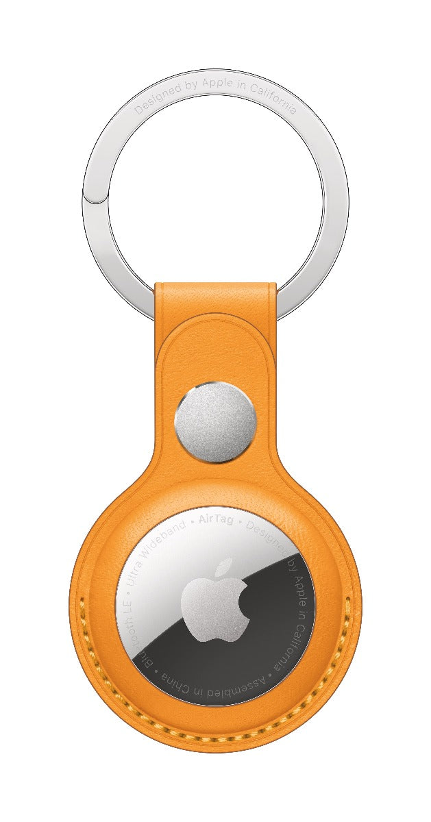 Apple AirTag Leather Key Ring - California Poppy (Seasonal Summer2021)