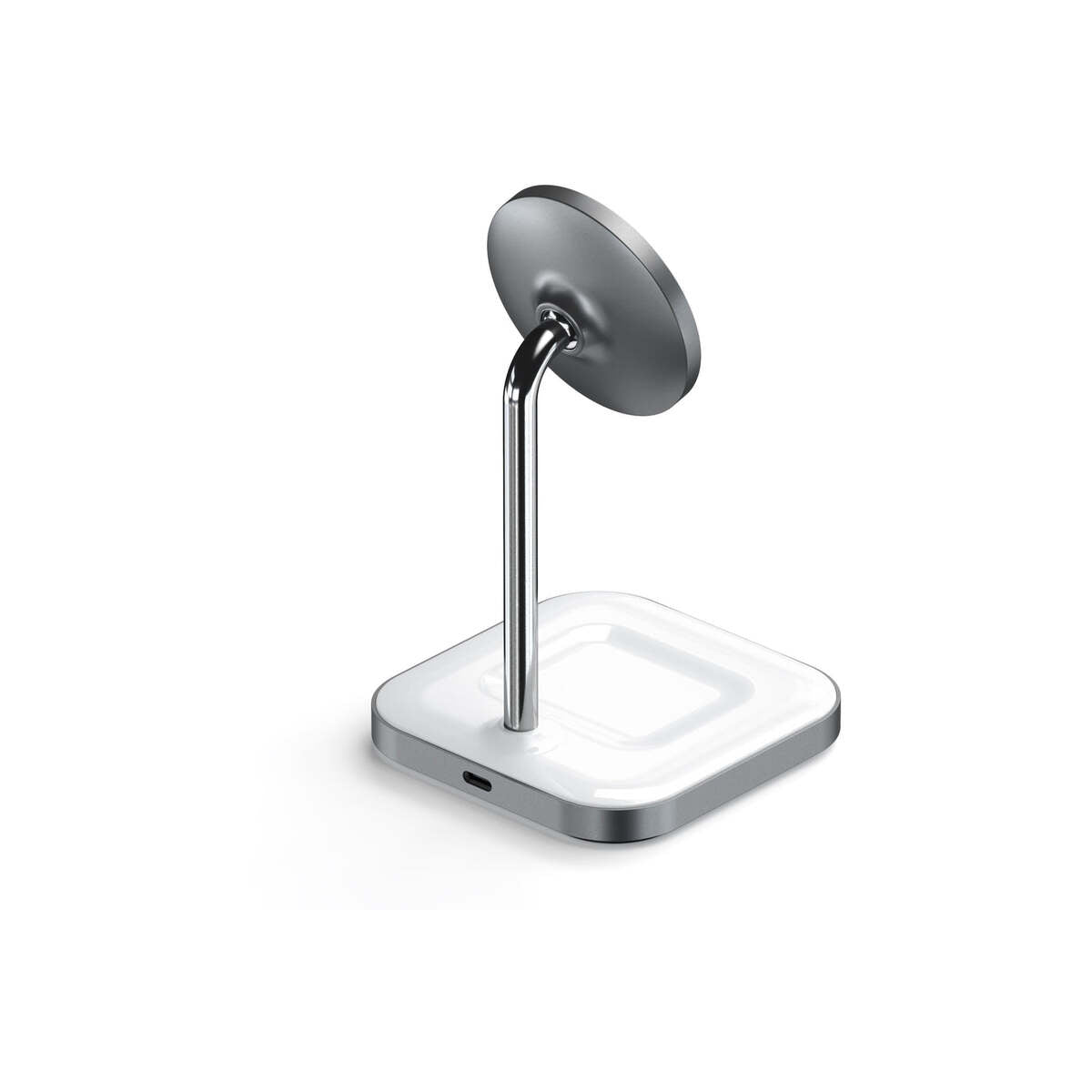 Satechi Aluminium 2v1 MagSafe bezdrôtová nabíjačka USB-C - biela