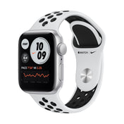 Apple Watch Nike SE (v2) GPS, 44mm Silver Aluminium Case with Pure Platinum/Black Nike Sport Band - Regular
