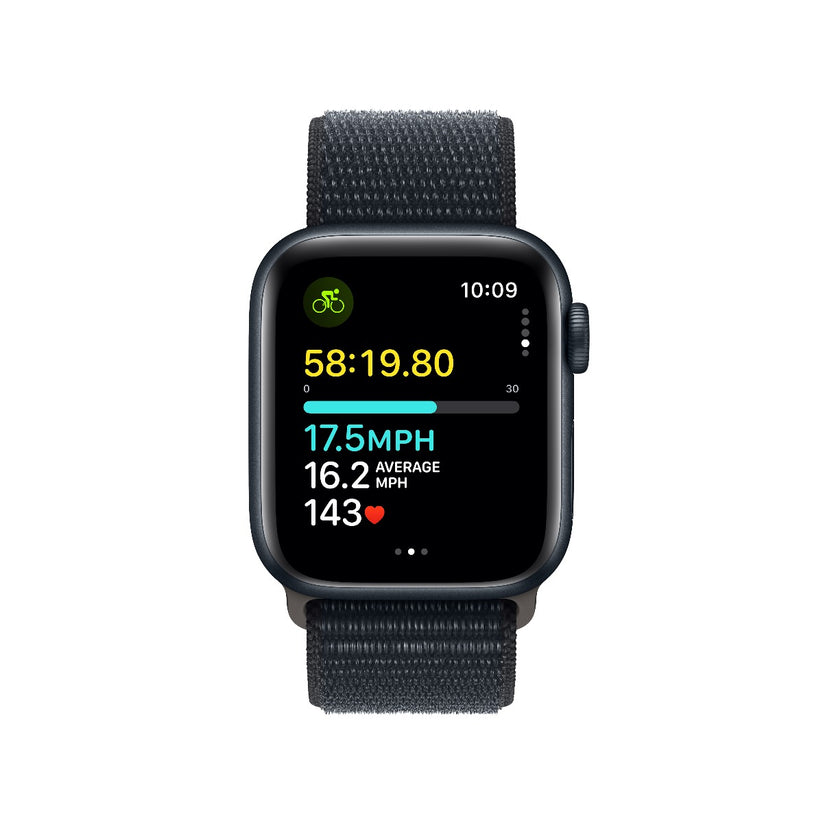 Apple Watch SE GPS + Cellular 40mm Midnight Aluminium Case with Midnight Sport Loop