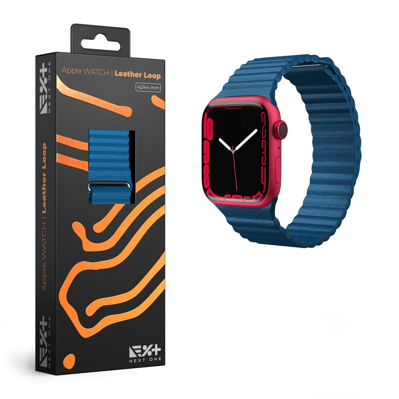 Next One Denim Blue Leather Loop 42/44mm For Apple Watch