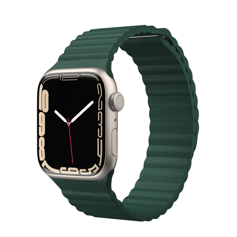 Next One Leaf Green Leather Loop 42/44mm For Apple Watch