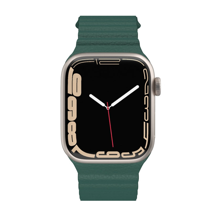 Next One Leaf Green Leather Loop 42/44mm For Apple Watch