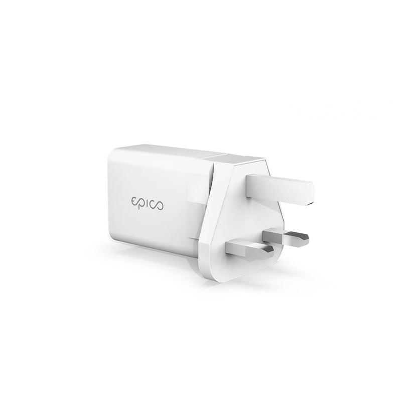 EPICO 20W USB-C PD CHARGER EU&UK PLUG, WHITE