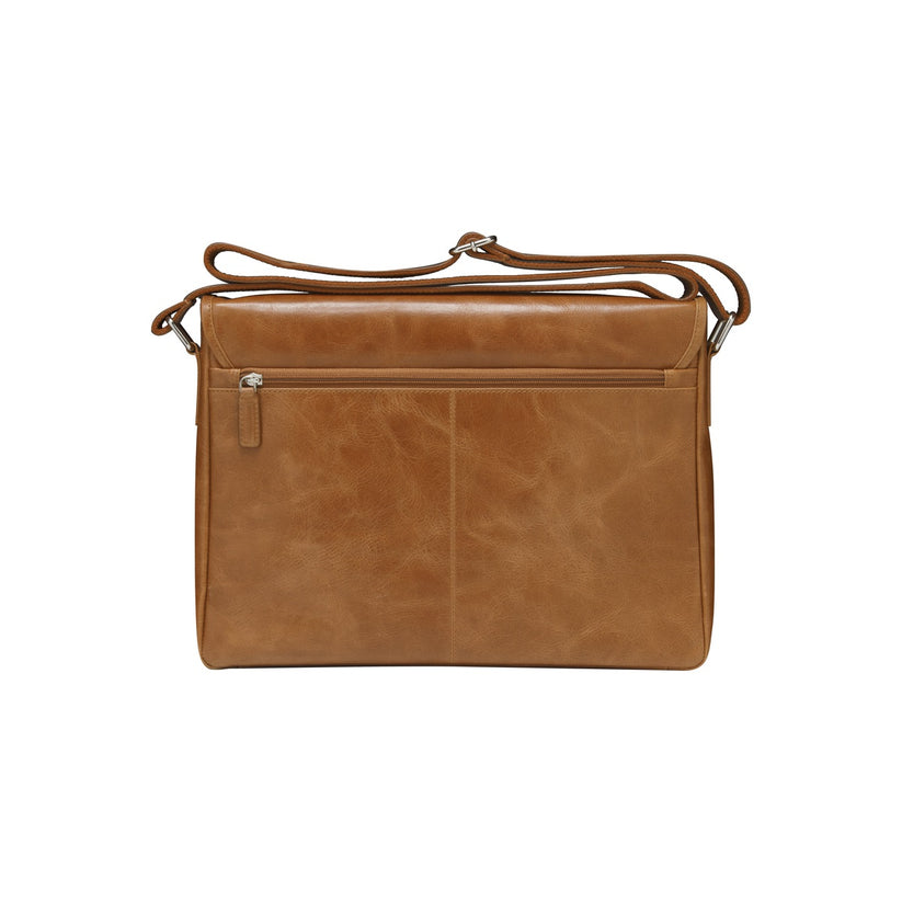 dbramante1928 - Marselisborg (2. generácia) taška na laptop Messenger 14, zlatá hnedá