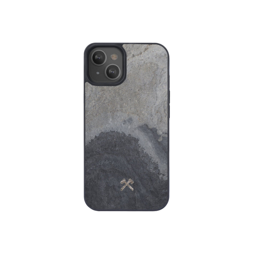 Woodcessories Bumper Case MagSafe for iPhone 13 - Camo Gray / Real Slate Stone