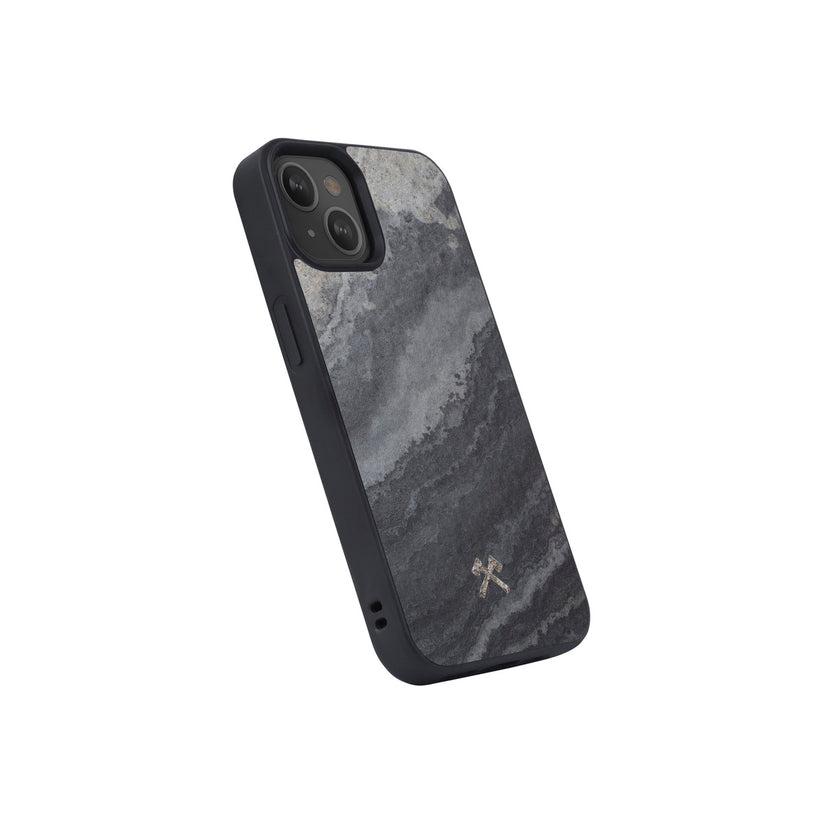 Woodcessories Bumper Case MagSafe for iPhone 13 - Camo Gray / Real Slate Stone