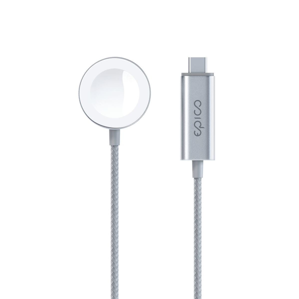 EPICO USB-C Fast Magnetic Charger pre Apple Watch 1.2m - Strieborná