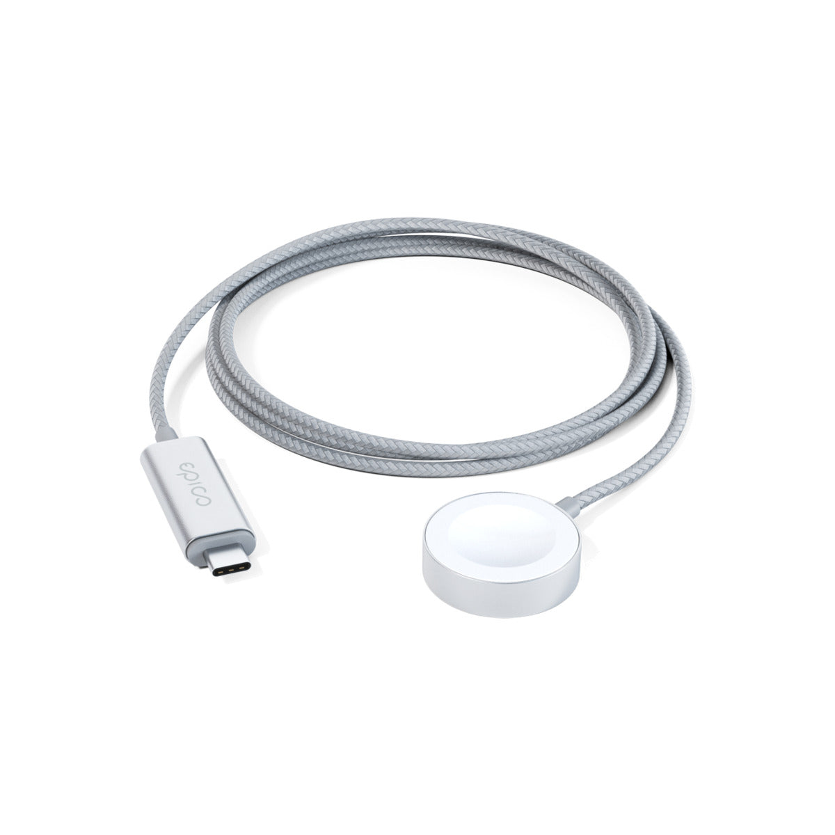 EPICO USB-C Fast Magnetic Charger pre Apple Watch 1.2m - Strieborná