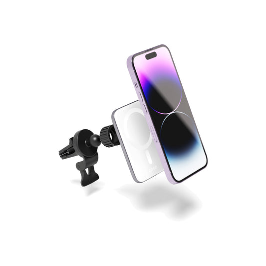 Epico Ultrathin Wireless Car Charger - kompatibilné s MagSafe - strieborná/biela