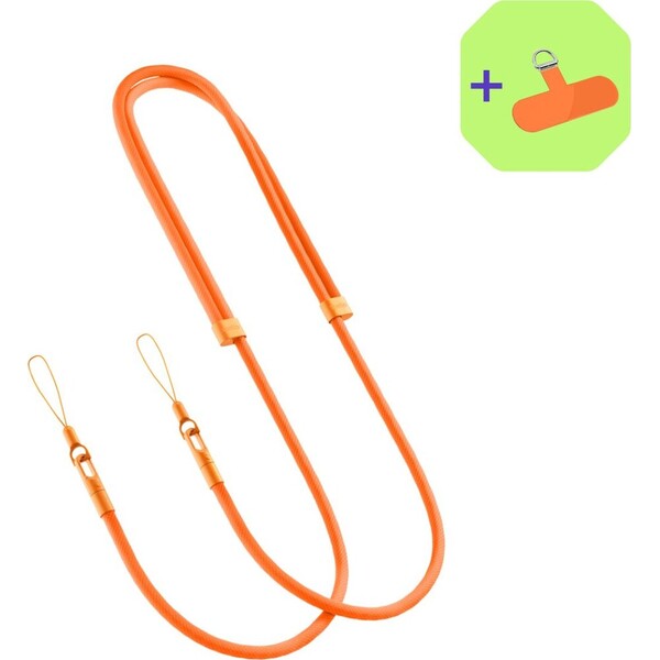 Nastaviteľný popruh na iPhone Spello Rope Crossbody – oranžový