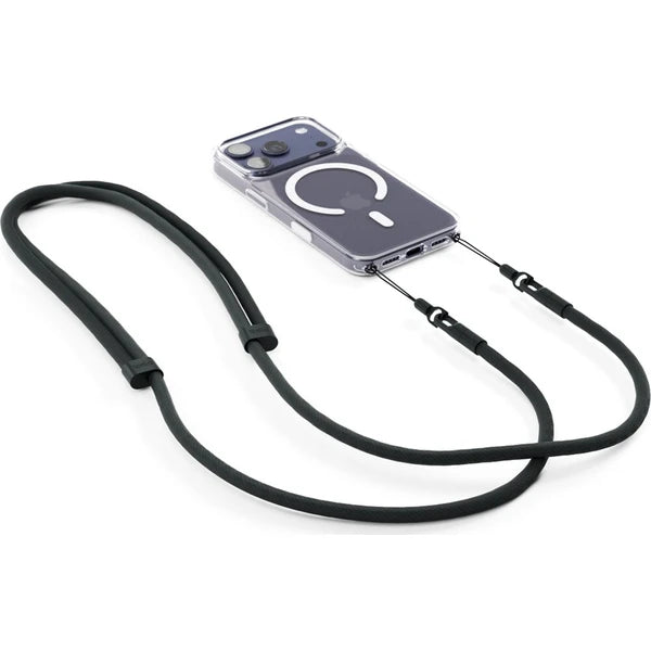 Nastaviteľný popruh na iPhone Spello Rope Crossbody – čierny