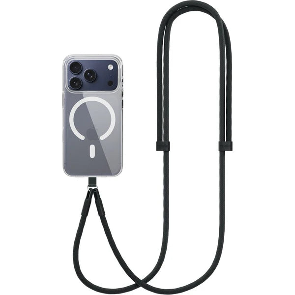 Nastaviteľný popruh na iPhone Spello Rope Crossbody – čierny