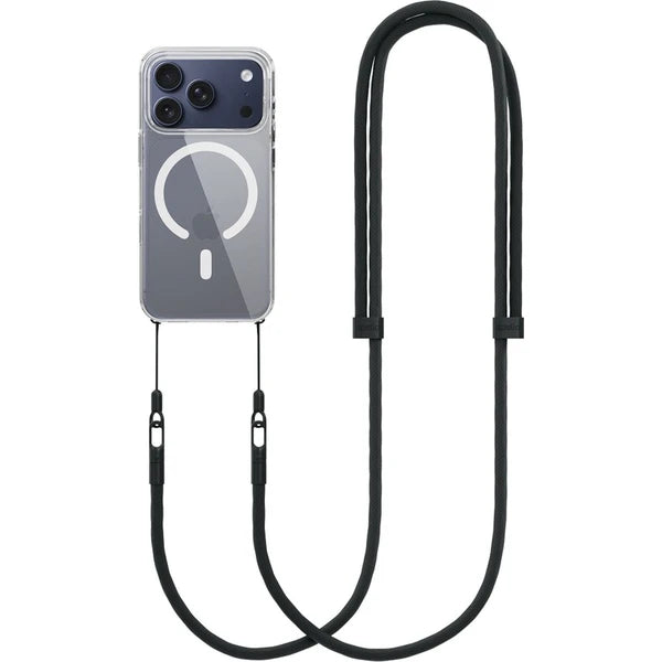 Nastaviteľný popruh na iPhone Spello Rope Crossbody – čierny