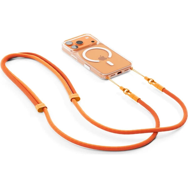 Nastaviteľný popruh na iPhone Spello Rope Crossbody – oranžový