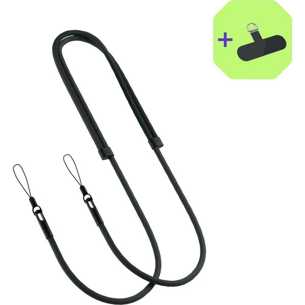 Nastaviteľný popruh na iPhone Spello Rope Crossbody – čierny