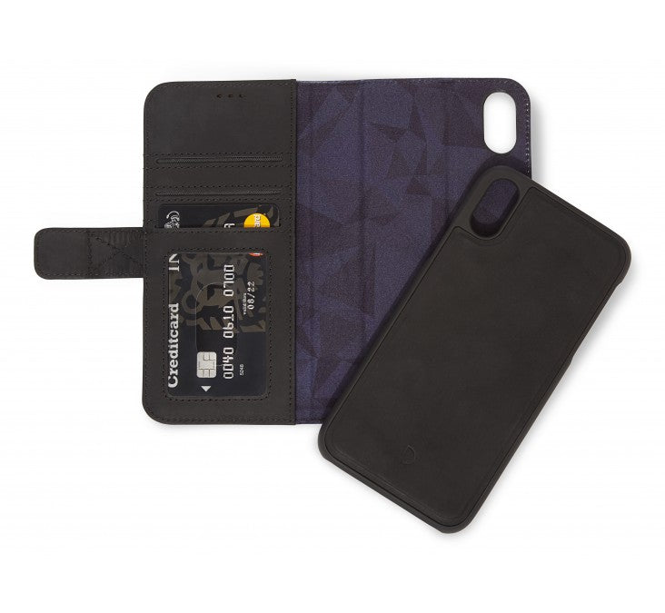 Decoded Leather 2in1 Wallet, black - iPhone XS MAX
