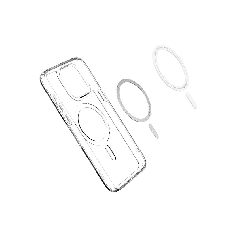 Spigen Crystal Hybrid MagSafe, white - iPhone 15 Pro